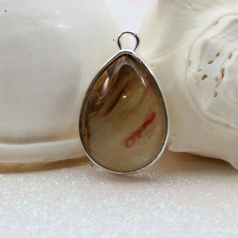 Natural Cherry Quartz Teardrop Pendant